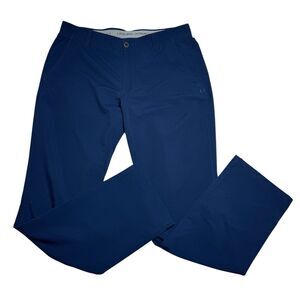 Under Armour Mens Tech Performance Pants 36x32 Golf Stretch Navy Blue Athletic